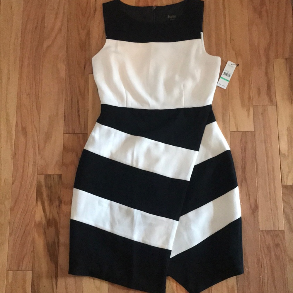 NWT black and white striped dress